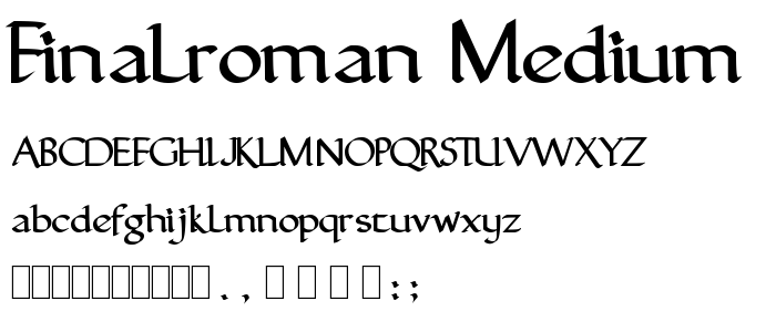 FinalRoman Medium font